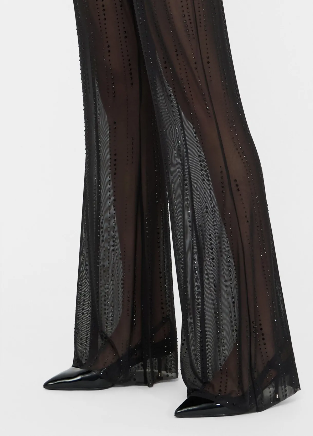 Liu Jo Pantalon en tulle avec strass|Femme Pantalons