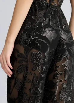 Liu Jo Pantalon en tulle brodé|Femme Pantalons|Cérémonie