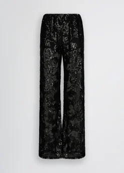 Liu Jo Pantalon en tulle brodé|Femme Pantalons|Cérémonie