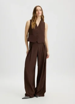Liu Jo Pantalon élégant en sergé|Femme Pantalons|Tailleurs