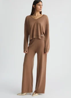 Liu Jo Pantalon long en maille|Femme Pantalons|Mailles