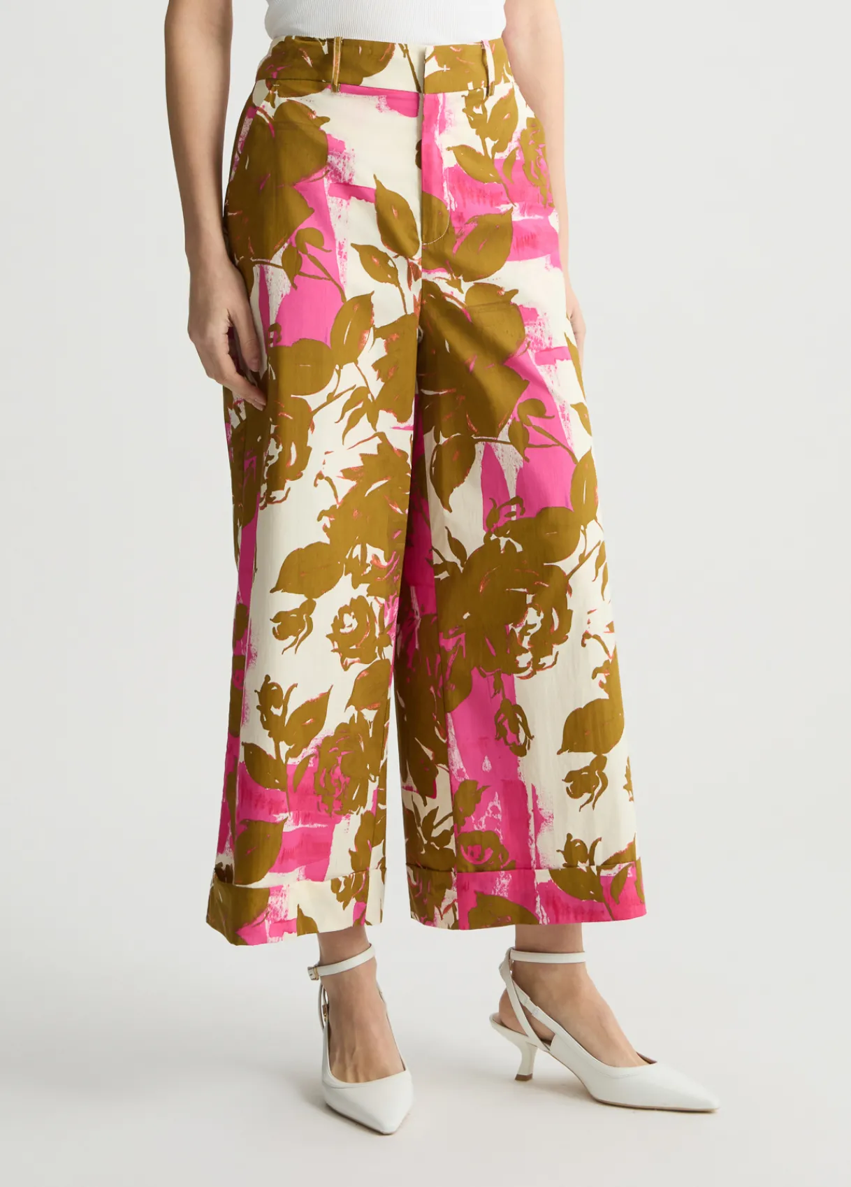 Liu Jo Pantalon palazzo à fleurs|Femme Pantalons