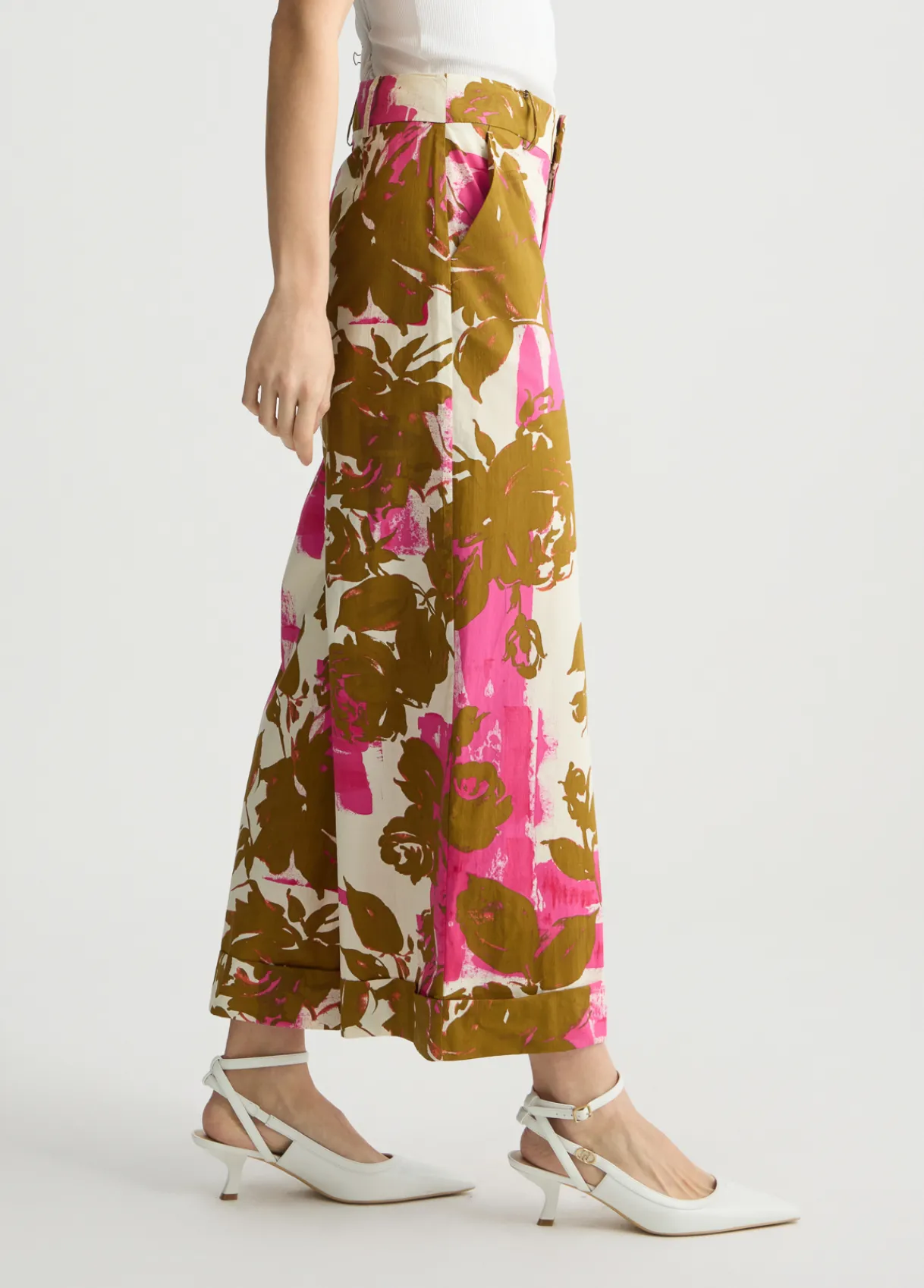 Liu Jo Pantalon palazzo à fleurs|Femme Pantalons