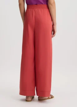 Liu Jo Pantalon palazzo en coton|Femme Mode Plage|Pantalons