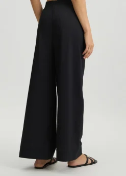 Liu Jo Pantalon palazzo en coton|Femme Mode Plage|Pantalons