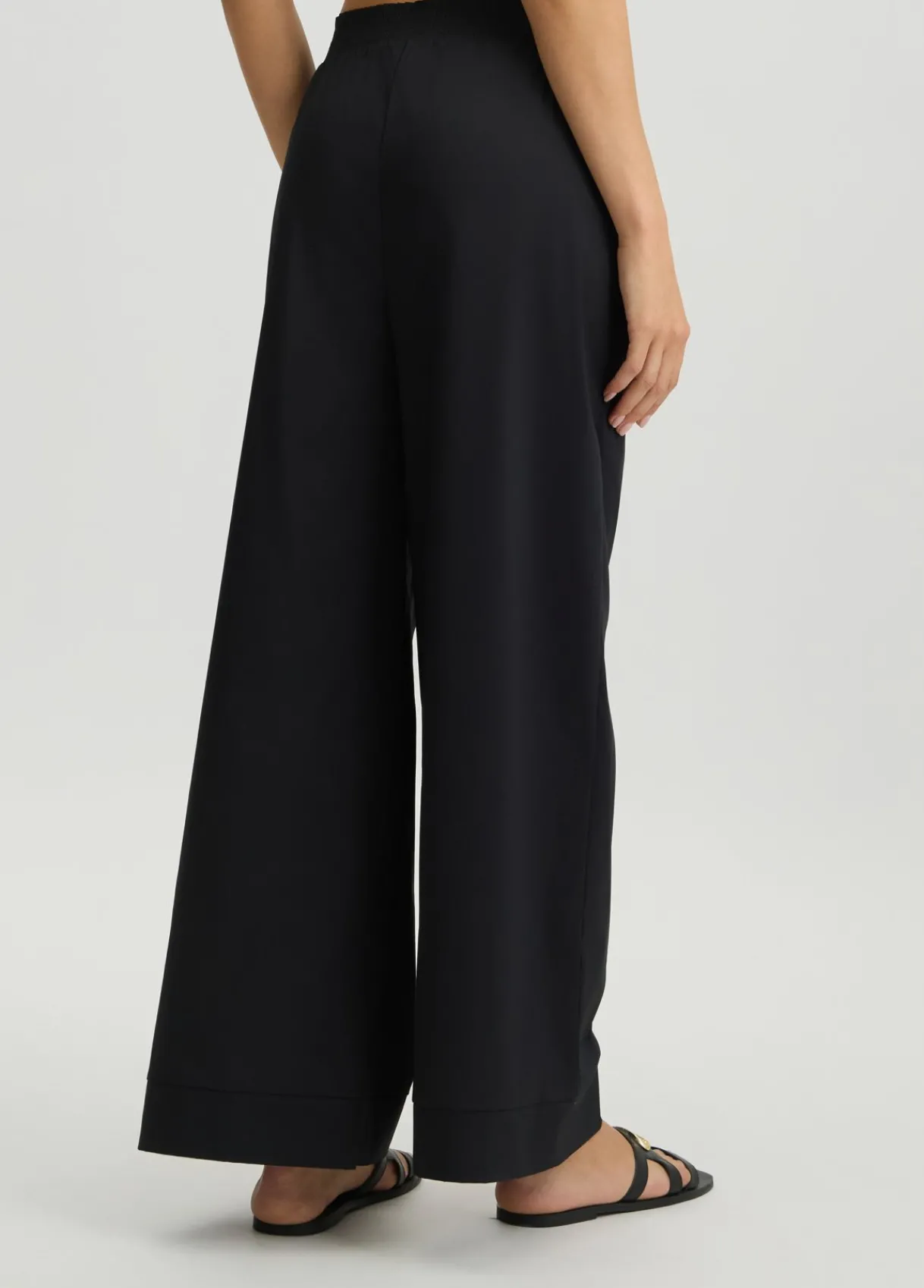 Liu Jo Pantalon palazzo en coton|Femme Mode Plage|Pantalons