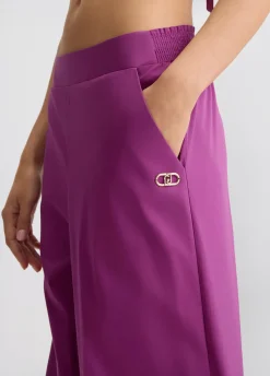 Liu Jo Pantalon palazzo en coton|Femme Mode Plage|Pantalons