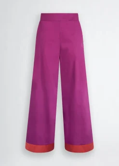 Liu Jo Pantalon palazzo en coton|Femme Mode Plage|Pantalons