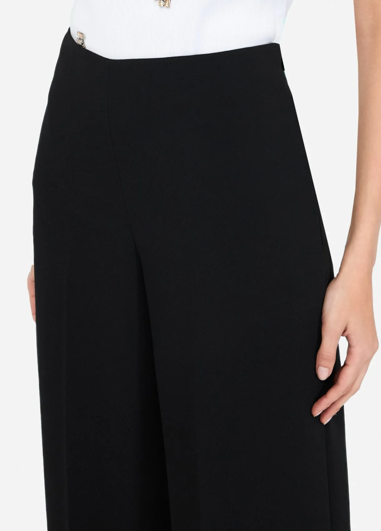 Liu Jo Pantalon palazzo en envers satin|Femme Pantalons|Tailleurs