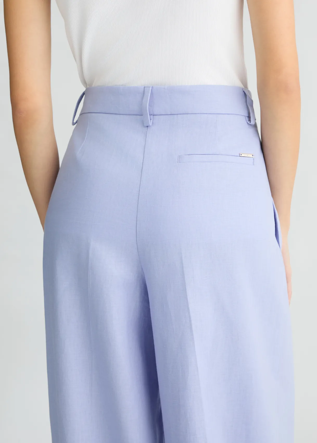 Liu Jo Pantalon palazzo en lin et coton|Femme Pantalons|Tailleurs