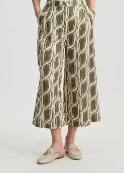 Liu Jo Pantalon palazzo en ramie|Femme Pantalons