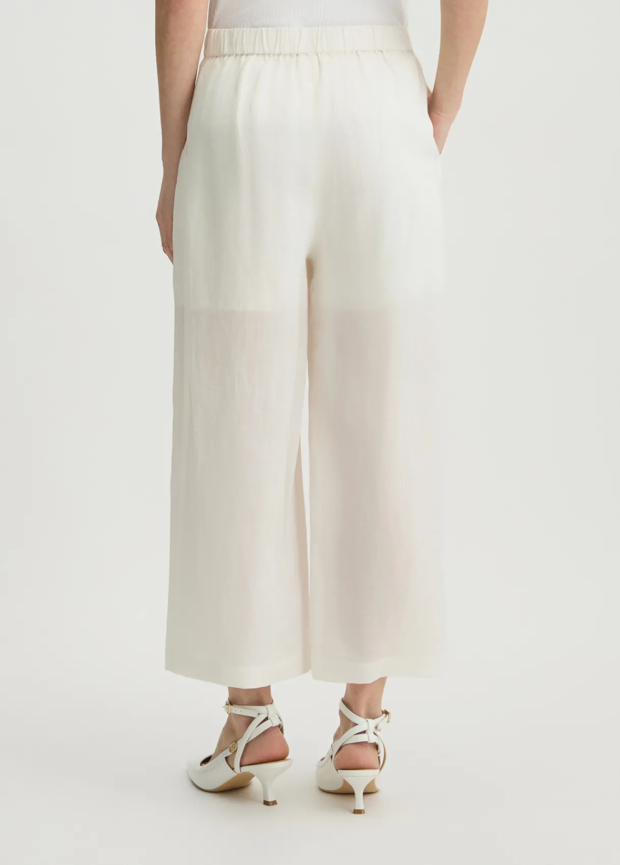 Liu Jo Pantalon palazzo en ramie|Femme Pantalons