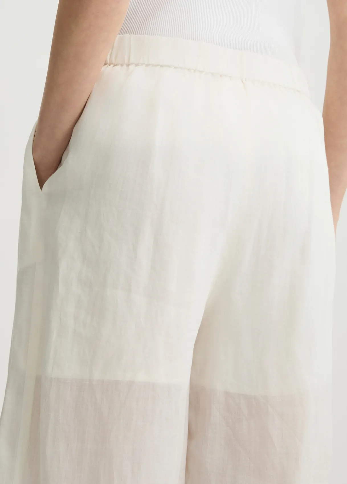 Liu Jo Pantalon palazzo en ramie|Femme Pantalons
