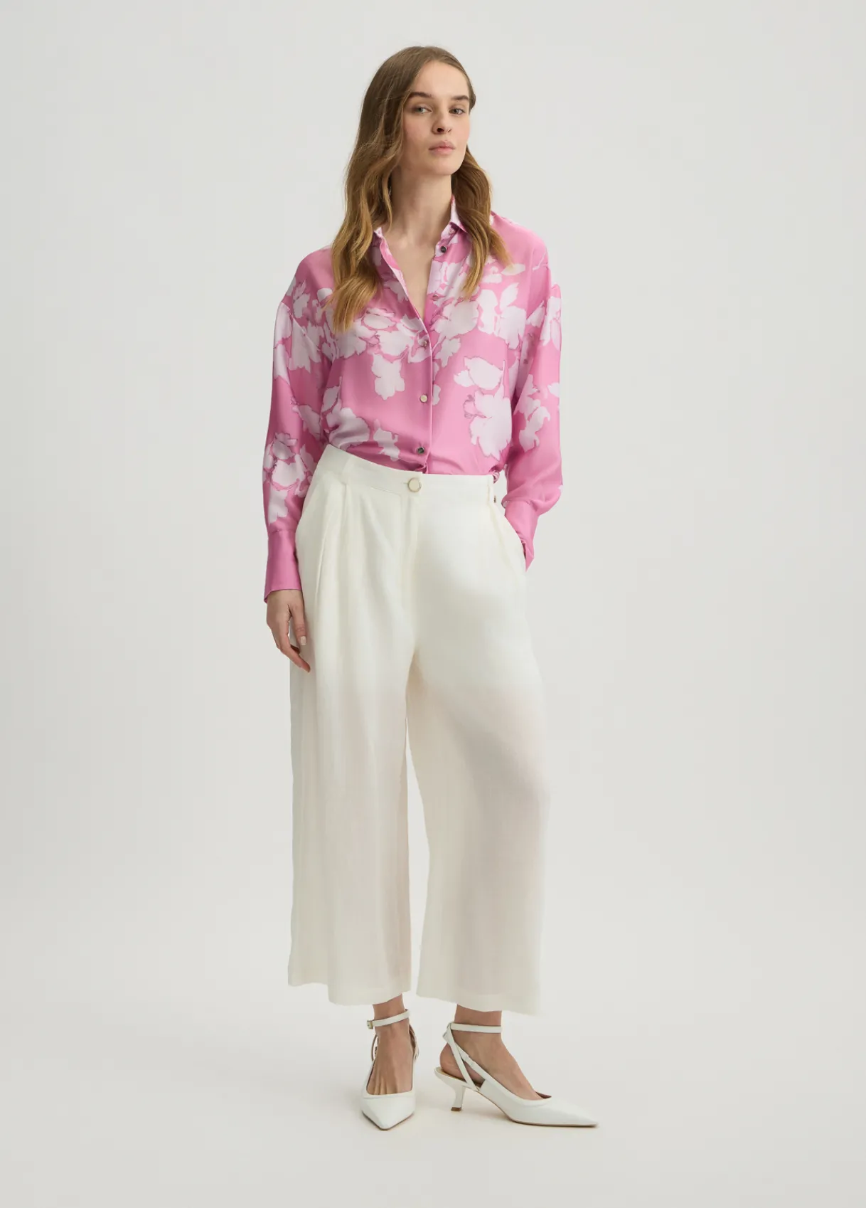 Liu Jo Pantalon palazzo en ramie|Femme Pantalons