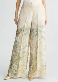 Liu Jo Pantalon palazzo en sergé imprimé|Femme Pantalons|Cérémonie