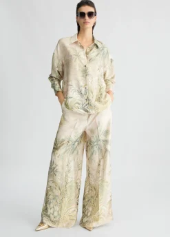 Liu Jo Pantalon palazzo en sergé imprimé|Femme Pantalons|Cérémonie