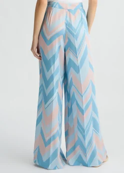 Liu Jo Pantalon palazzo en sergé imprimé|Femme Pantalons
