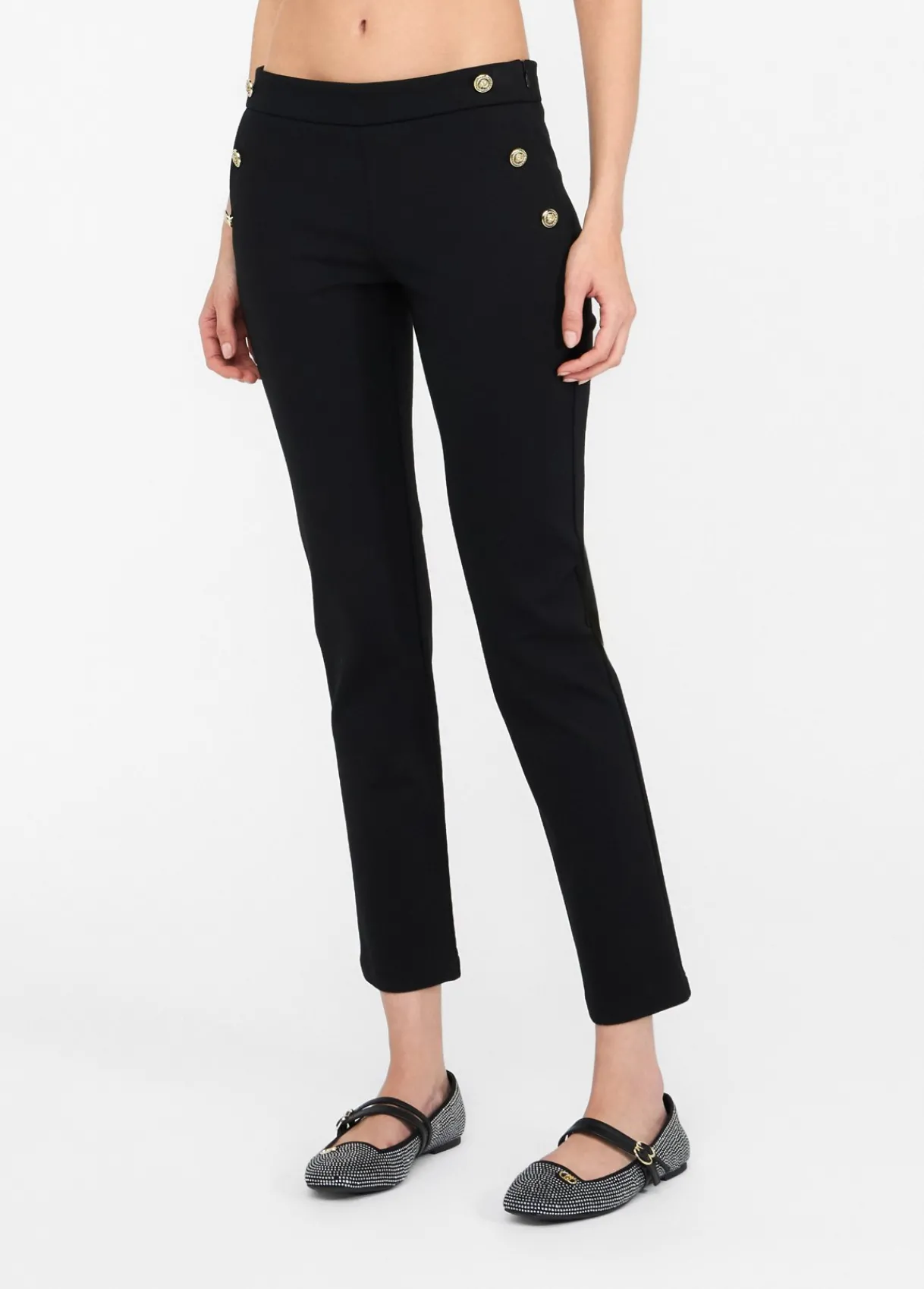 Liu Jo Pantalon skinny avec boutons|Femme Pantalons|Tailleurs