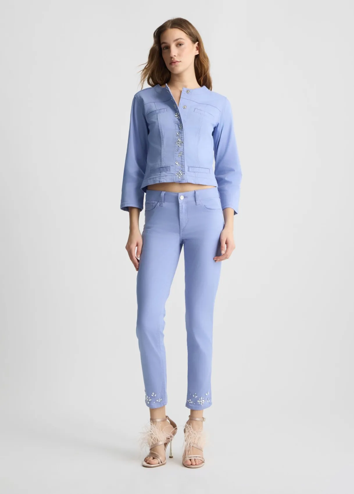 Liu Jo Pantalon skinny avec strass|Femme Pantalons