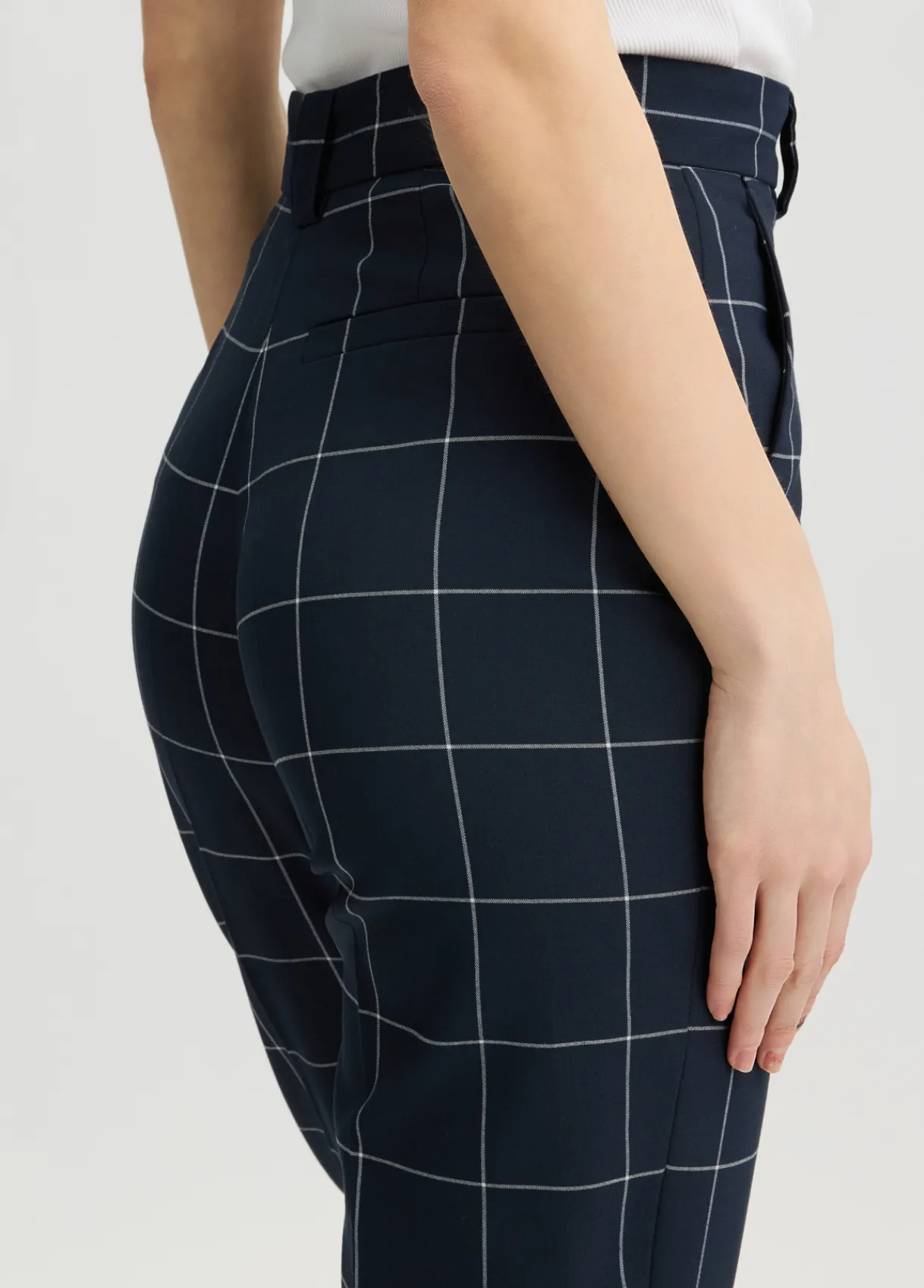 Liu Jo Pantalon slim à carreaux|Femme Pantalons|Tailleurs