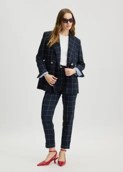 Liu Jo Pantalon slim à carreaux|Femme Pantalons|Tailleurs