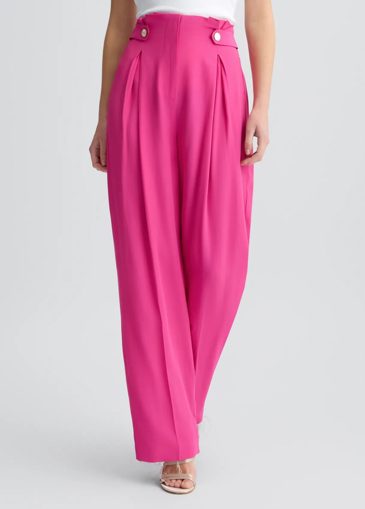 Liu Jo Pantalon taille haute à grenouilles|Femme Pantalons|Cérémonie