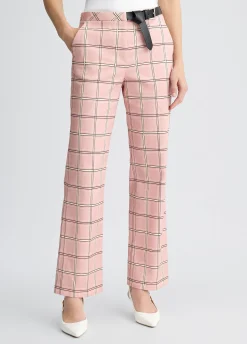 Liu Jo Pantalon évasé à carreaux|Femme Pantalons|Tailleurs
