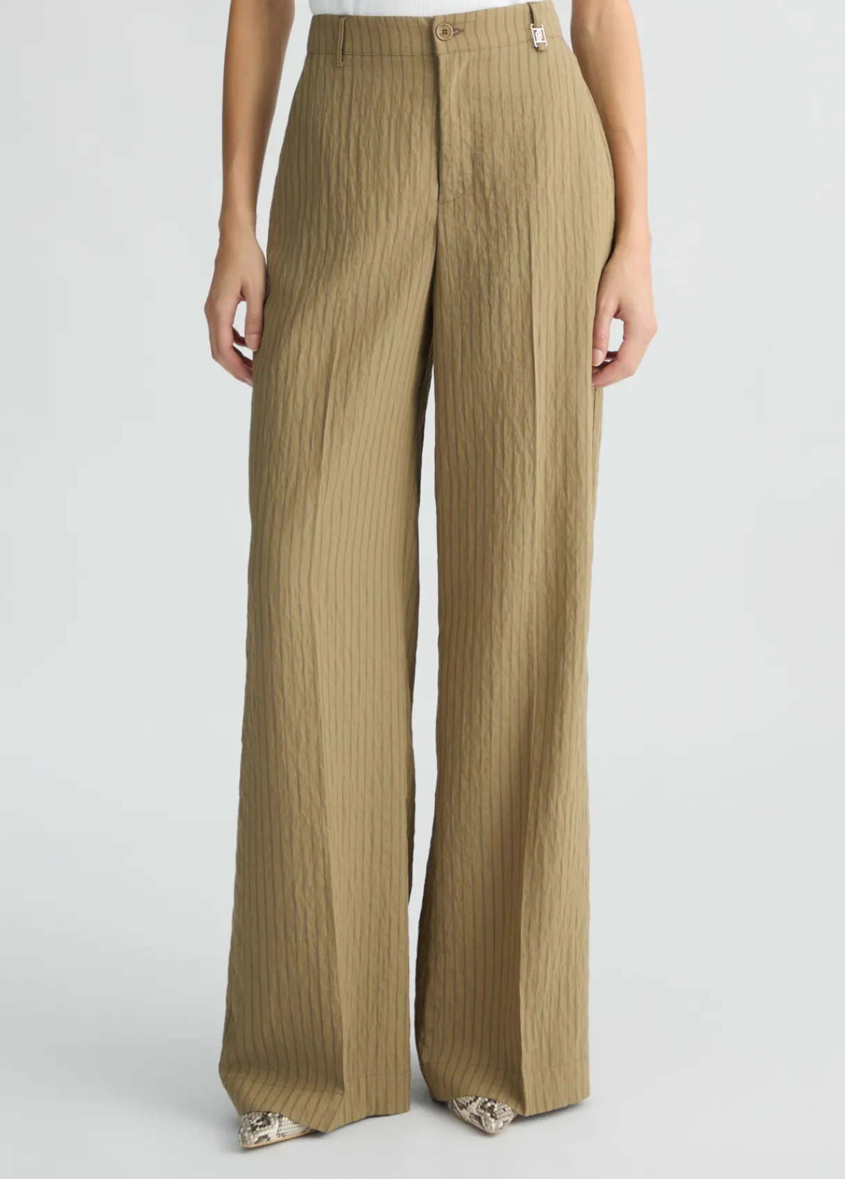 Liu Jo Pantalon évasé à rayures|Femme Pantalons|Tailleurs