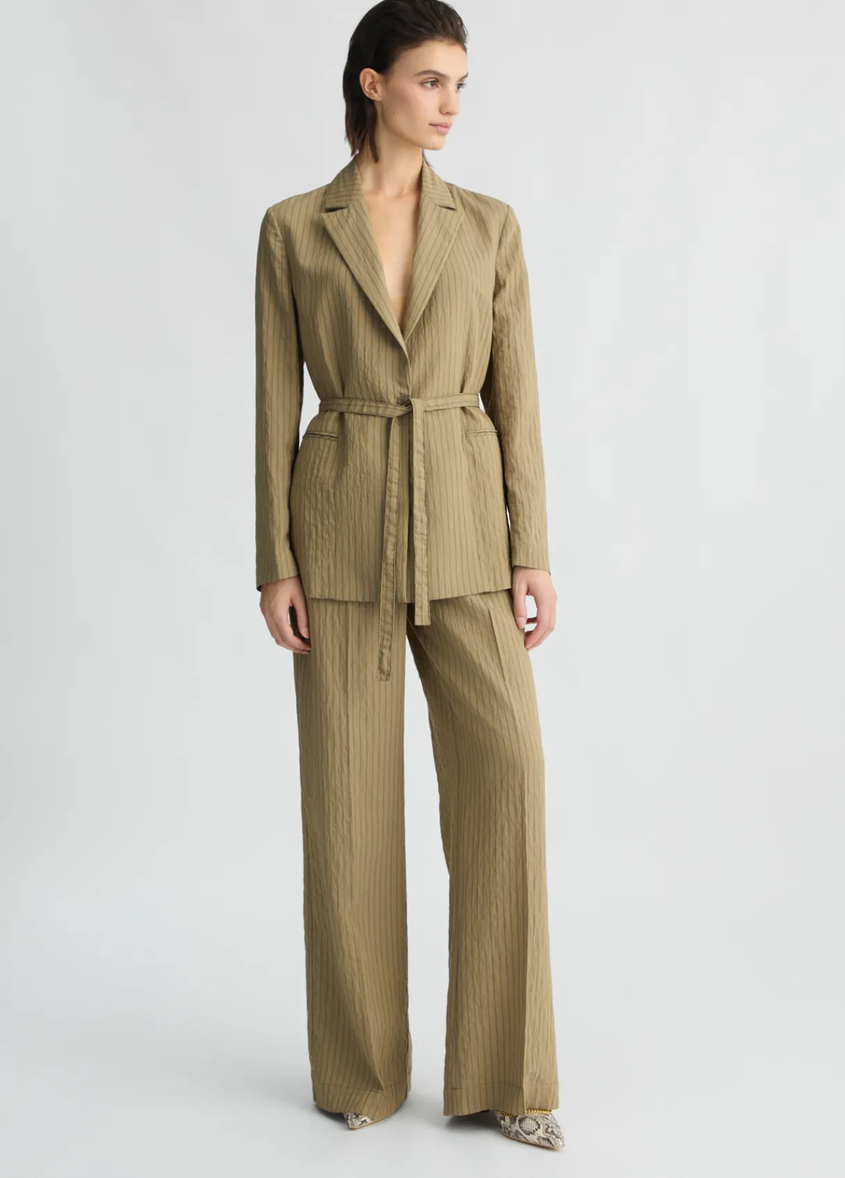 Liu Jo Pantalon évasé à rayures|Femme Pantalons|Tailleurs