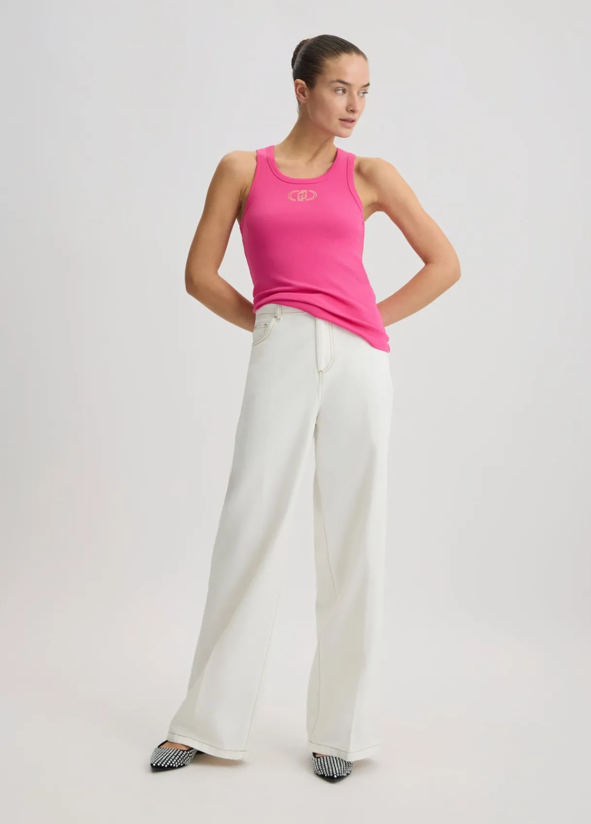 Liu Jo Pantalon évasé à taille haute|Femme Pantalons