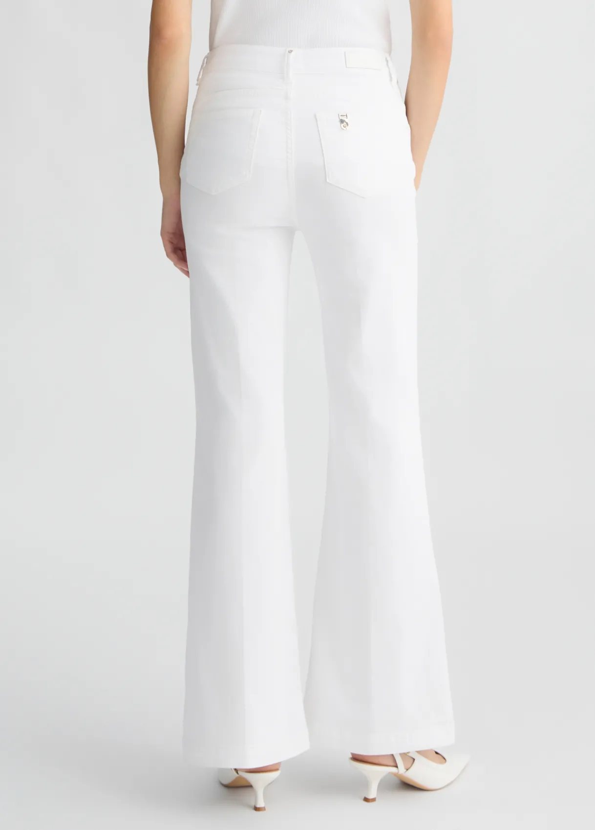 Liu Jo Pantalon évasé avec boutons|Femme Pantalons