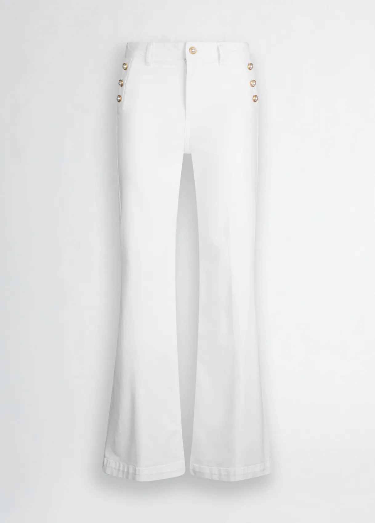 Liu Jo Pantalon évasé avec boutons|Femme Pantalons