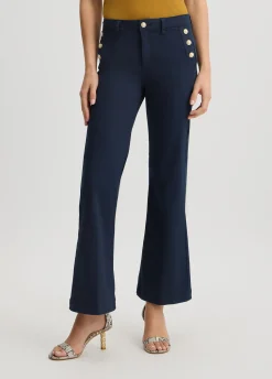 Liu Jo Pantalon évasé avec boutons|Femme Pantalons