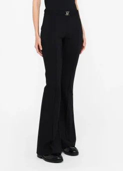 Liu Jo Pantalon évasé avec ceinture logotée|Femme Pantalons|Tailleurs