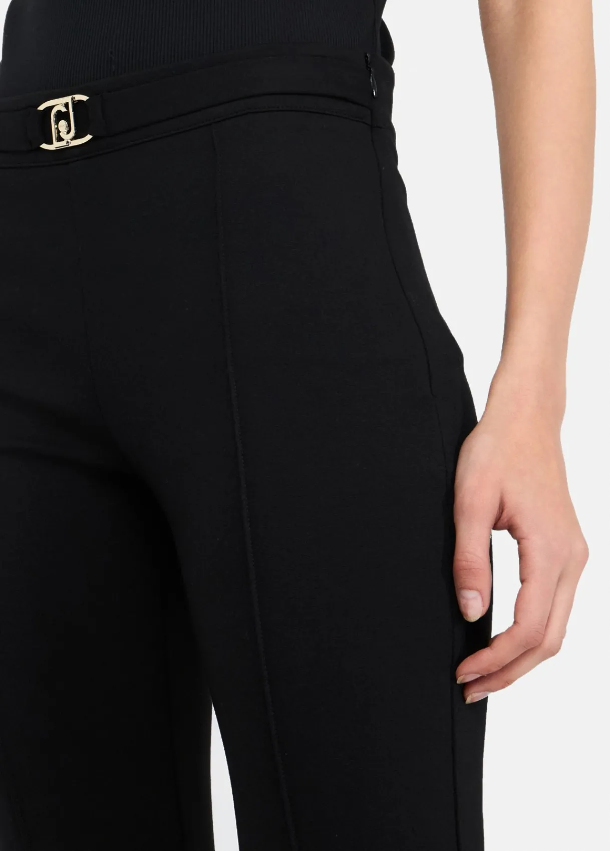 Liu Jo Pantalon évasé avec ceinture logotée|Femme Pantalons|Tailleurs