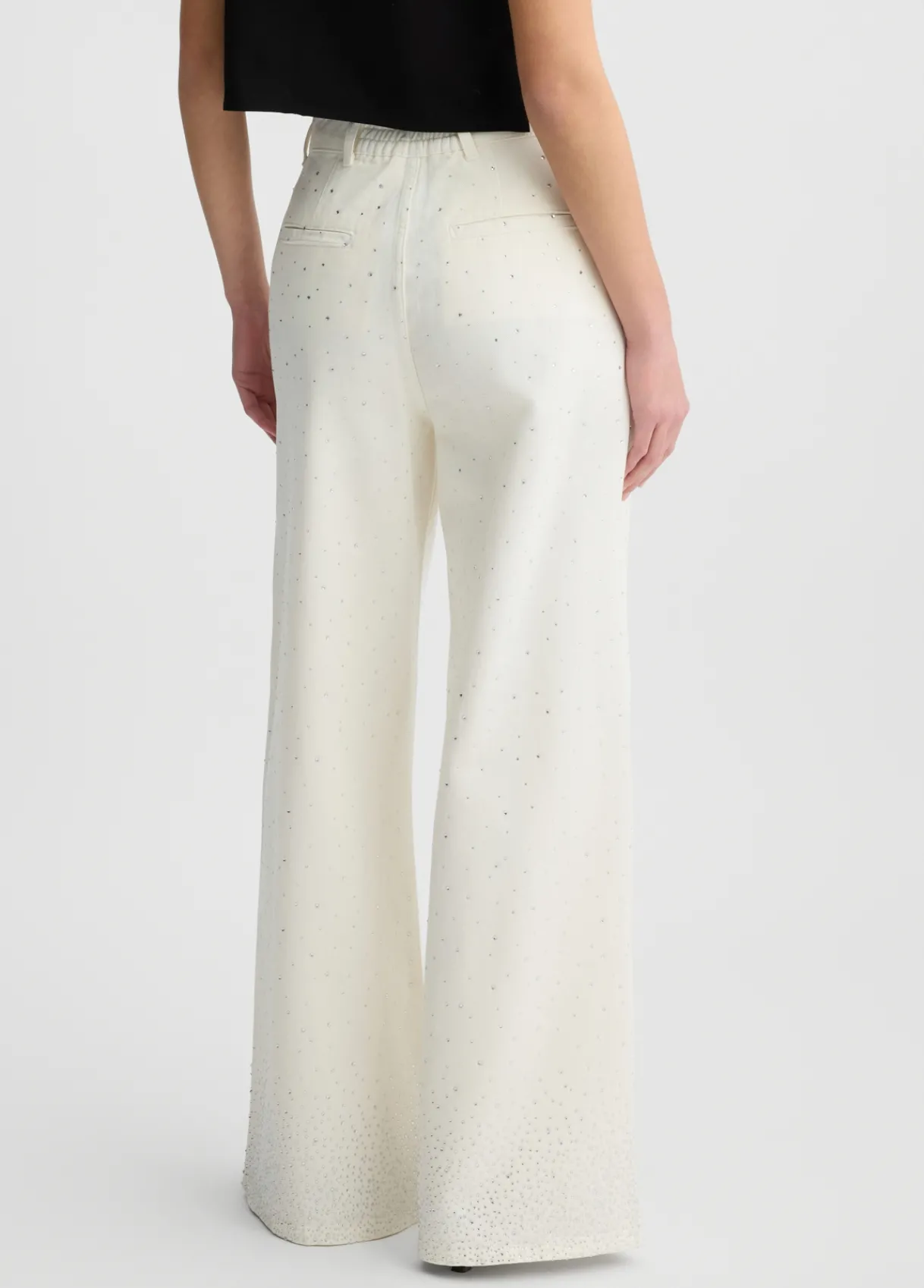 Liu Jo Pantalon évasé avec strass|Femme Pantalons