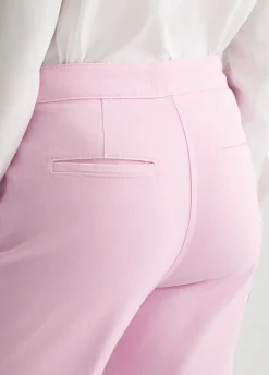 Liu Jo Pantalon évasé cropped en coton|Femme Pantalons