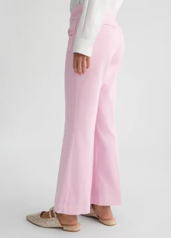 Liu Jo Pantalon évasé cropped en coton|Femme Pantalons