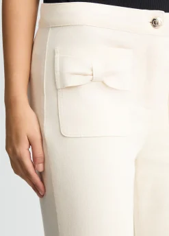 Liu Jo Pantalon évasé cropped en coton|Femme Pantalons