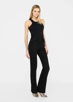 Liu Jo Pantalon évasé en bull de coton|Femme Pantalons