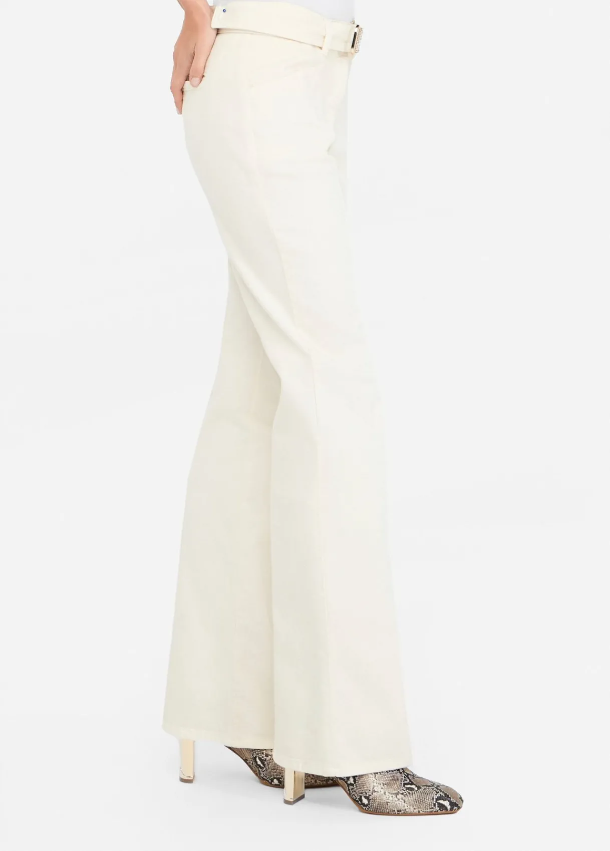 Liu Jo Pantalon évasé en bull de coton|Femme Pantalons