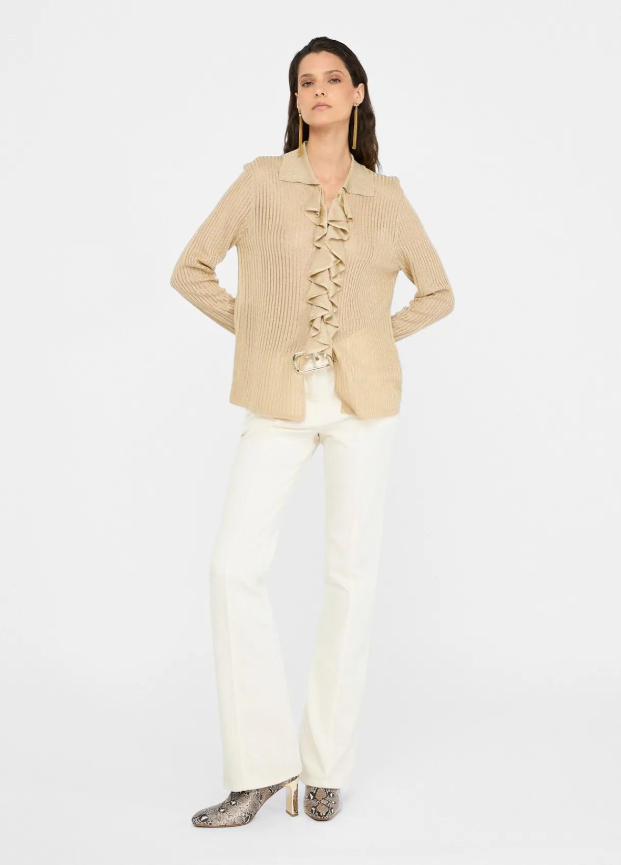 Liu Jo Pantalon évasé en bull de coton|Femme Pantalons