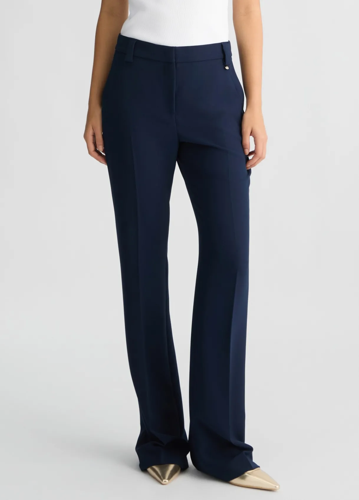 Liu Jo Pantalon évasé en crêpe cady|Femme Pantalons|Tailleurs