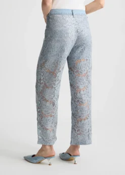 Liu Jo Pantalon évasé en dentelle|Femme Pantalons