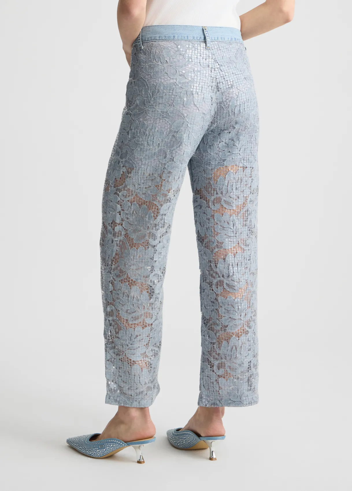 Liu Jo Pantalon évasé en dentelle|Femme Pantalons
