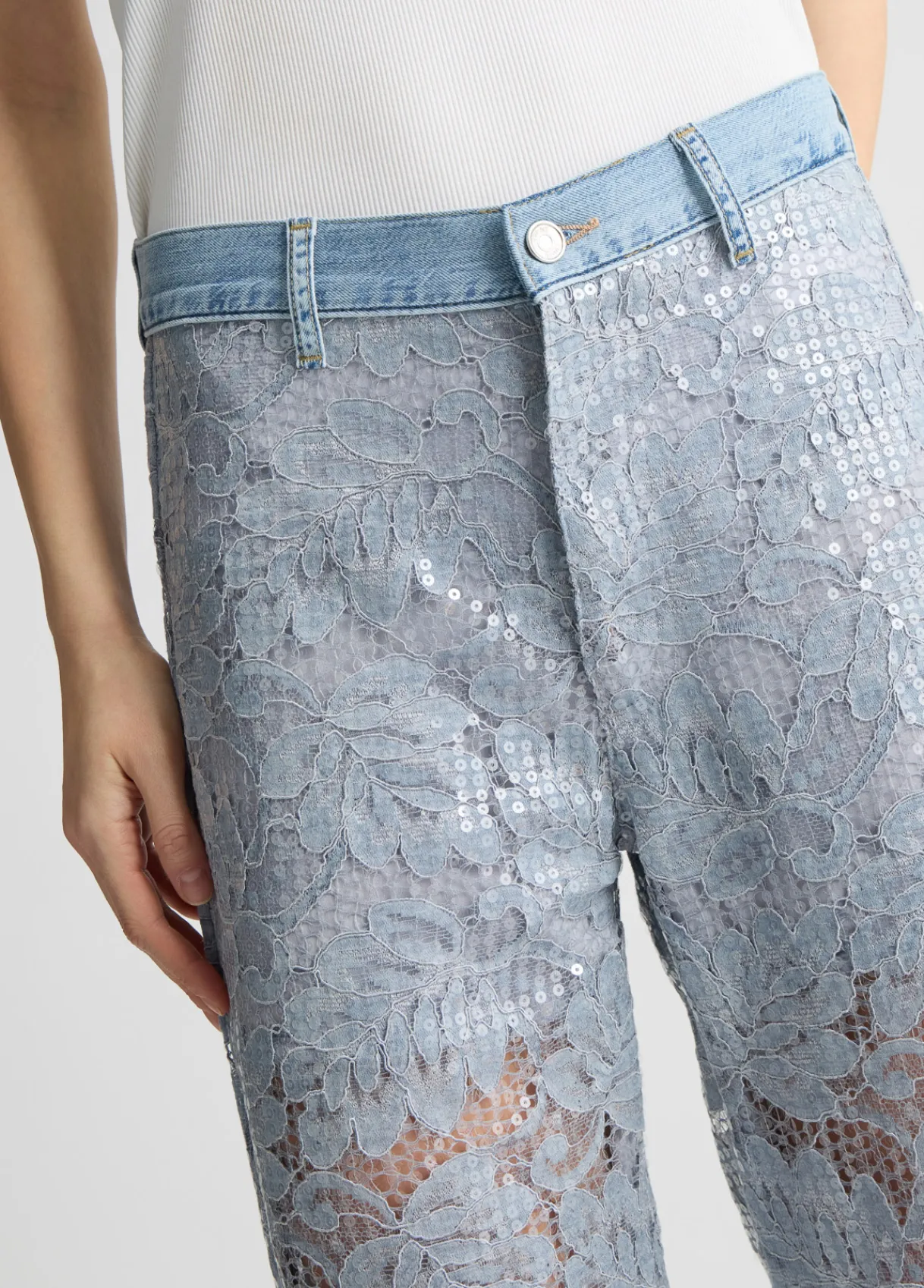 Liu Jo Pantalon évasé en dentelle|Femme Pantalons