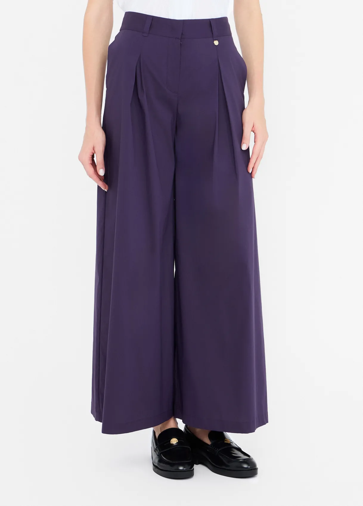 Liu Jo Pantalon évasé en popeline|Femme Pantalons