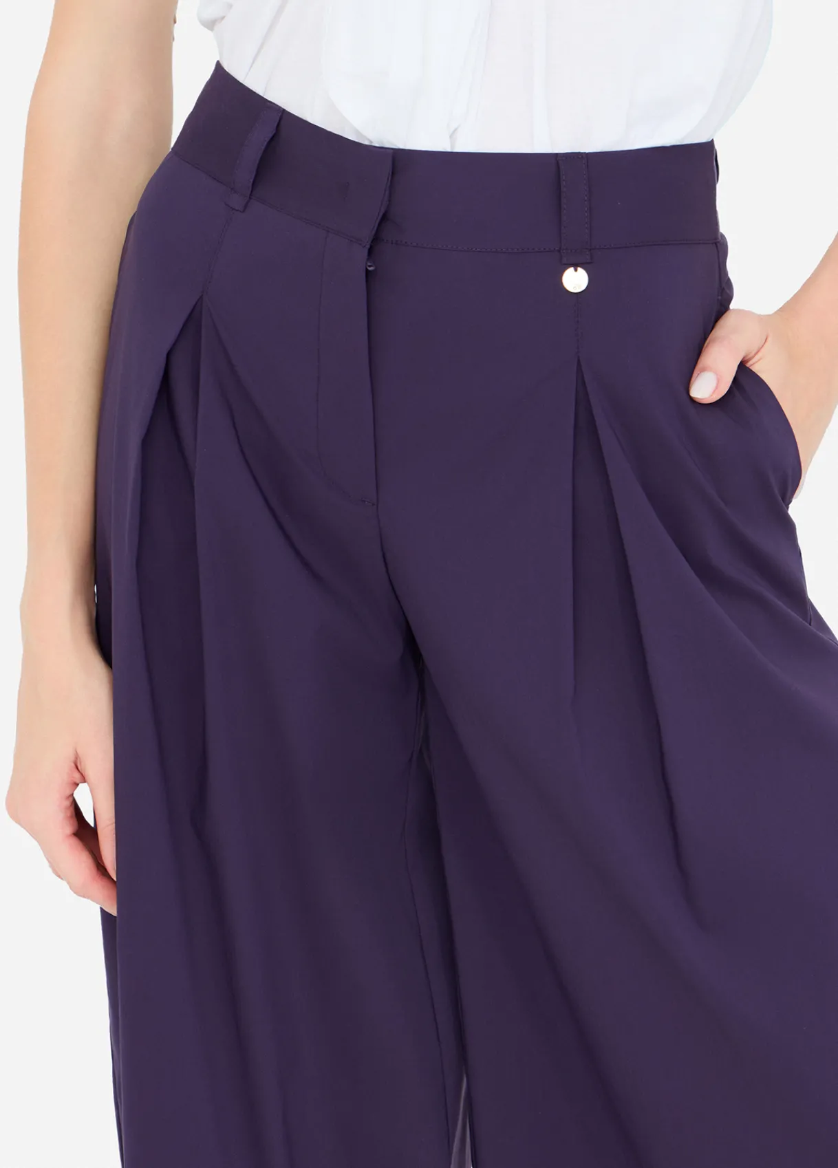 Liu Jo Pantalon évasé en popeline|Femme Pantalons