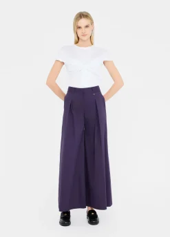 Liu Jo Pantalon évasé en popeline|Femme Pantalons