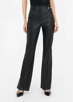 Liu Jo Pantalon évasé en tissu enduit|Femme Pantalons